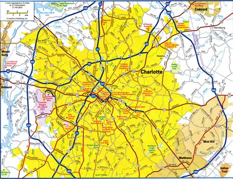 Printable Map Of Charlotte Nc