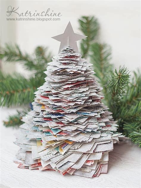 Recycled Paper Christmas Trees