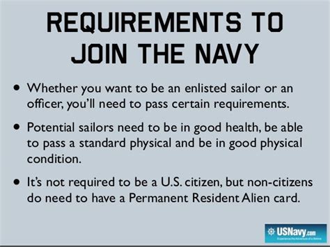 Requirement To Join The Navy