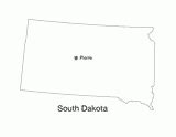 South Dakota State Map With Capital Teachervision