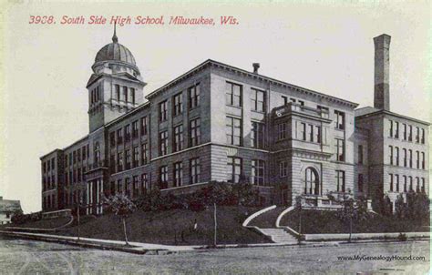 South Side High School Milwaukee Wi Postcard