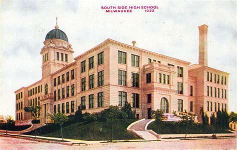 South Side High School Postcard Wisconsin Historical Society