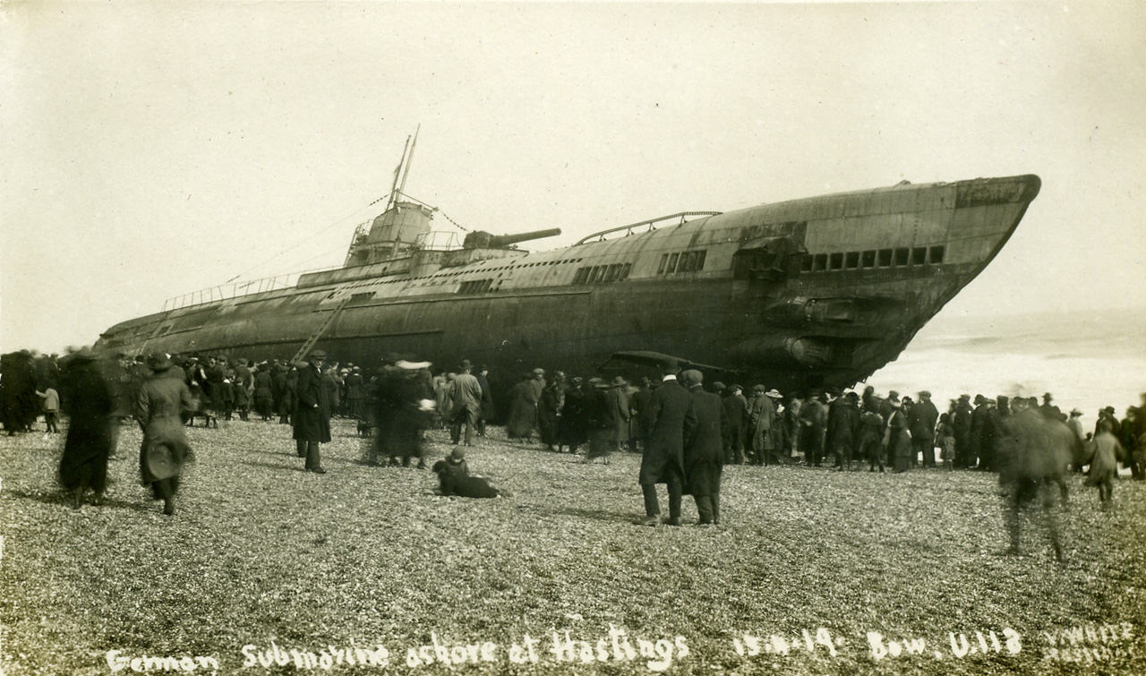 The Beaching Of Submarine Sm U 118 At Hastings