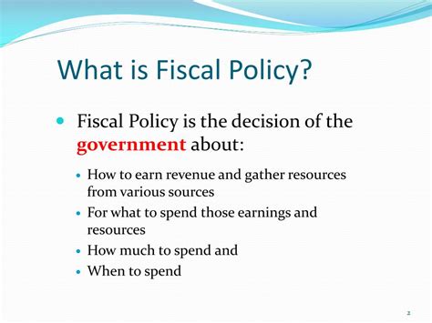 The Role Of The Government And Fiscal Policy Ppt Download