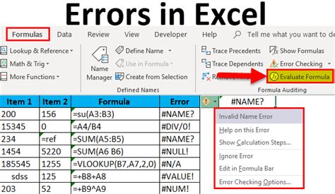 Top 9 Excel Error In Formula And How To Correct It Step By Step