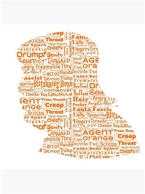 Trump Nickname Word Cloud Poster By Nellexdesign Redbubble