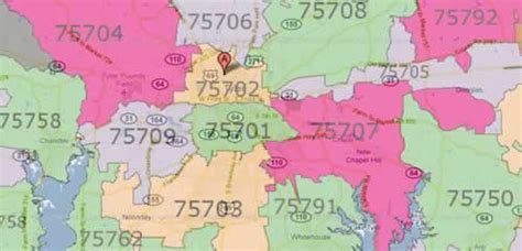 Tyler Tx Zip Code Map