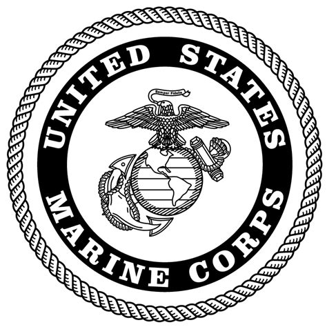 Us Marine Corps Logo Black And White Free Image Download