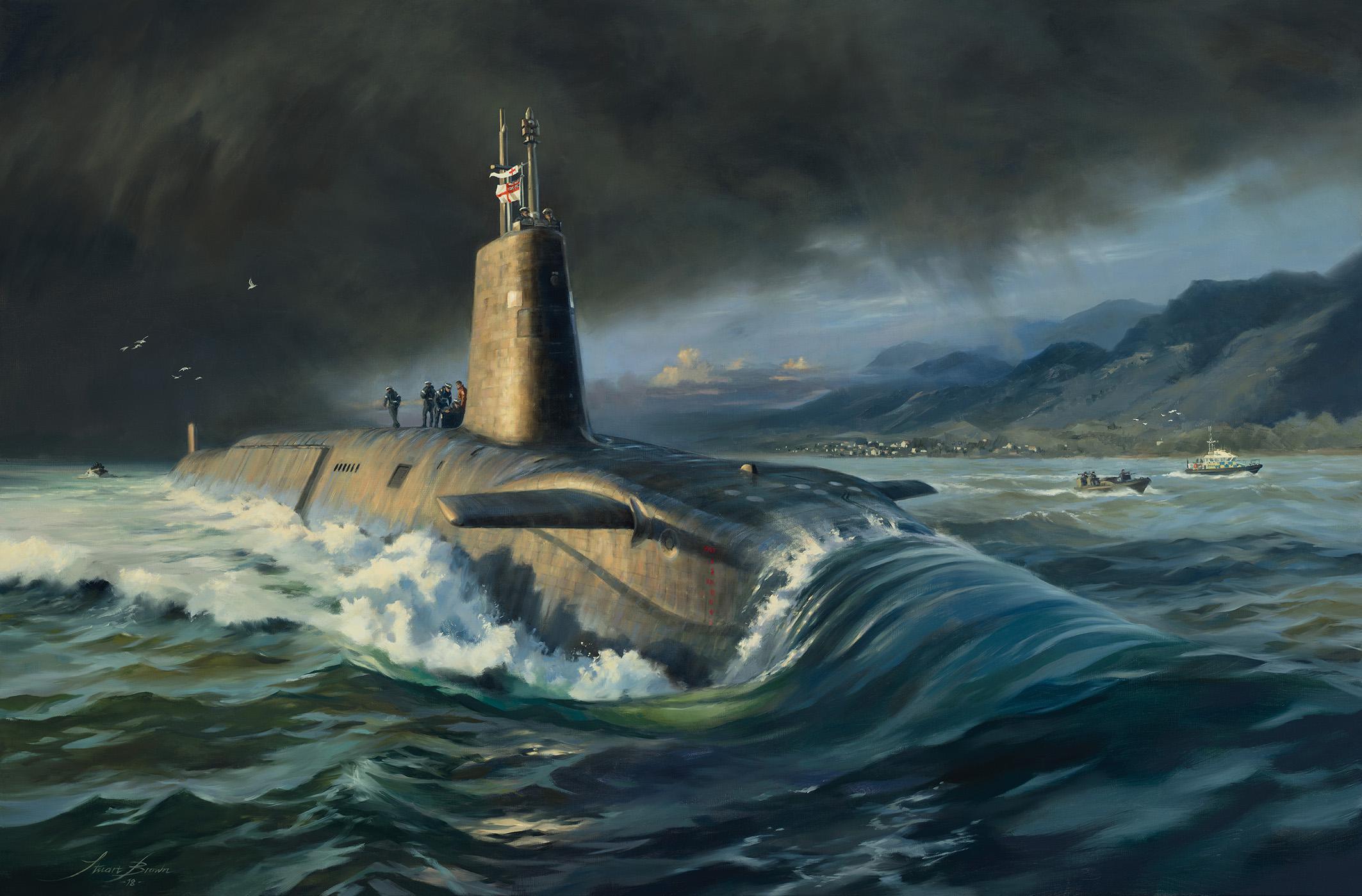 Vanguard Class Submarine On The Surface R Submarines