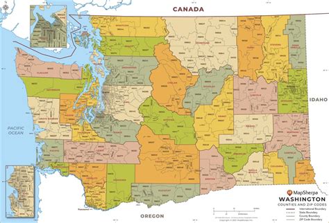 Wa Zip Code Map Guide Detailed Zip Code Maps In Wa