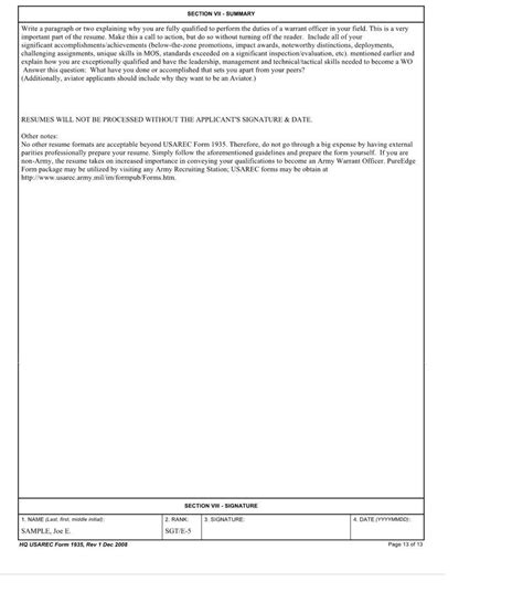 Warrant Officer Packet Form Fill Out Printable Pdf Forms Online