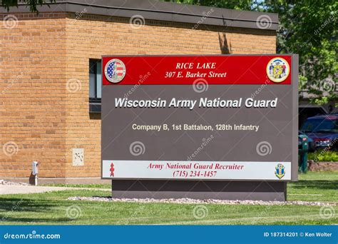 Wisconsin Army National Guard Facility And Sign Editorial Photo Image